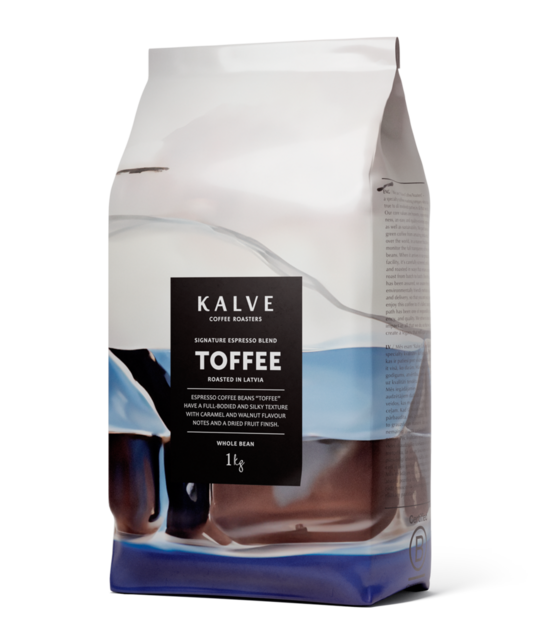 Kalve Toffee (Espresso grauzdējums) kafijas pupiņas 1kg